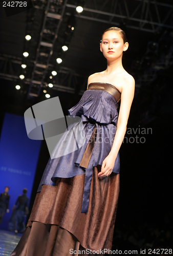 Image of Asian model on the catwalk