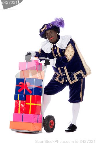 Image of Zwarte Piet with presents