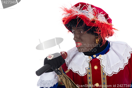 Image of Zwarte Piet is singing