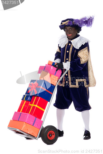 Image of Zwarte Piet with presents