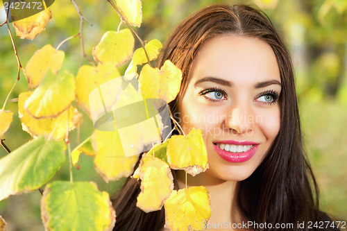 Image of Portrait of smiling brunette