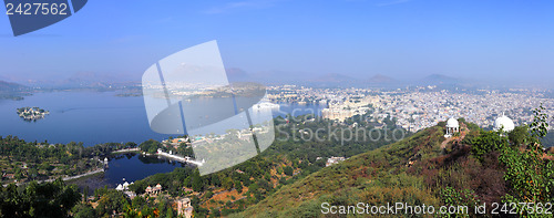 Image of panorama of Udaipur India