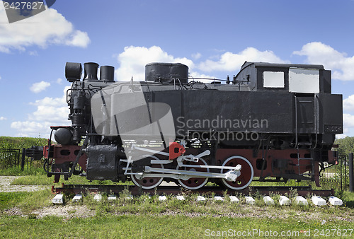 Image of The old Soviet shunting locomotive