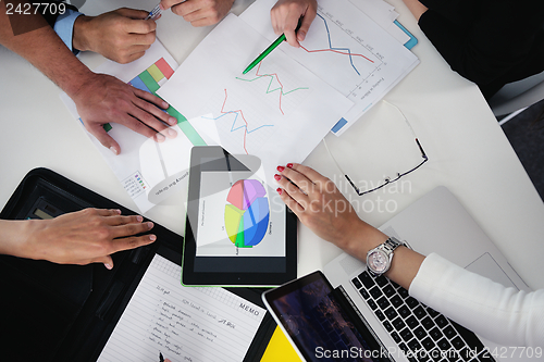 Image of business people in a meeting at office