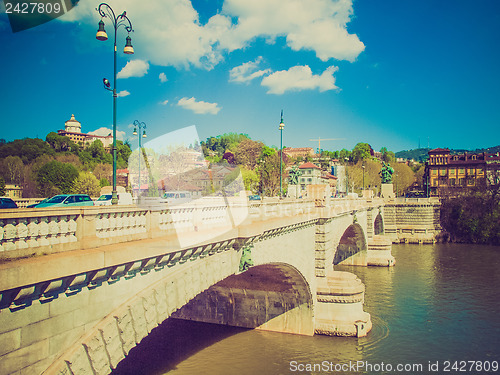 Image of Retro look River Po Turin