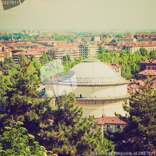 Image of Retro look Gran Madre church, Turin