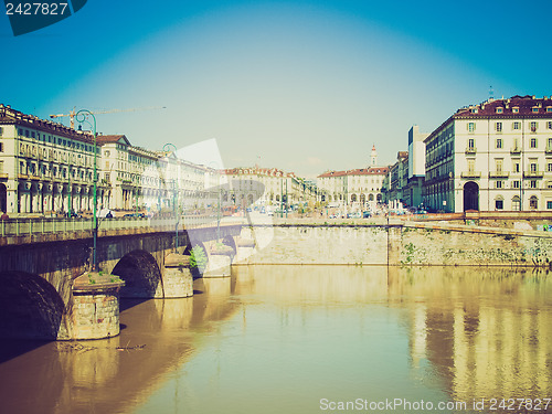 Image of Retro look Piazza Vittorio, Turin