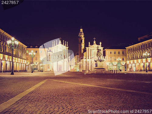 Image of Retro look Piazza San Carlo, Turin