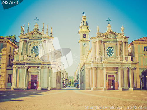 Image of Retro look Santa Cristina and San Carlo church