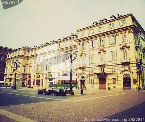 Image of Retro look Piazza Carignano Turin