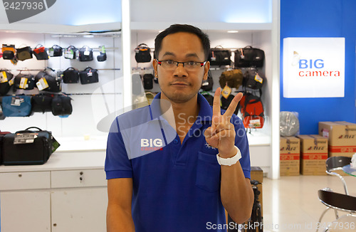 Image of Patong - MARCH 26:  salesman Store cameras and accessories  