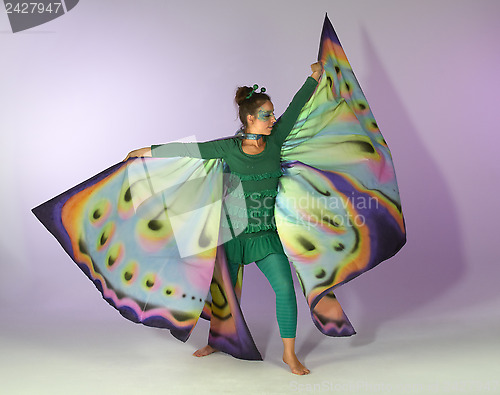 Image of dancing butterfly woman