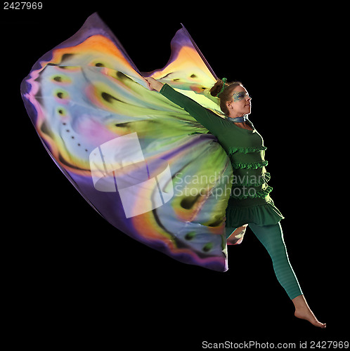 Image of dancing butterfly woman