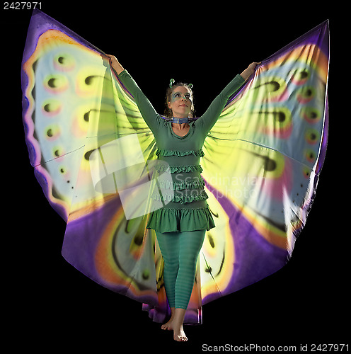 Image of dancing butterfly woman