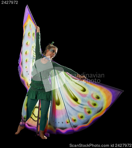 Image of dancing butterfly woman