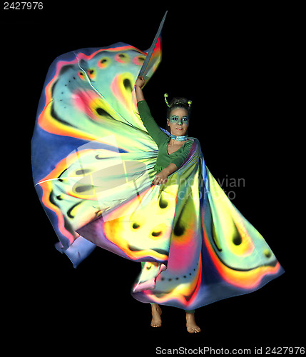 Image of dancing butterfly woman