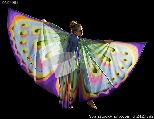 Image of dancing butterfly woman