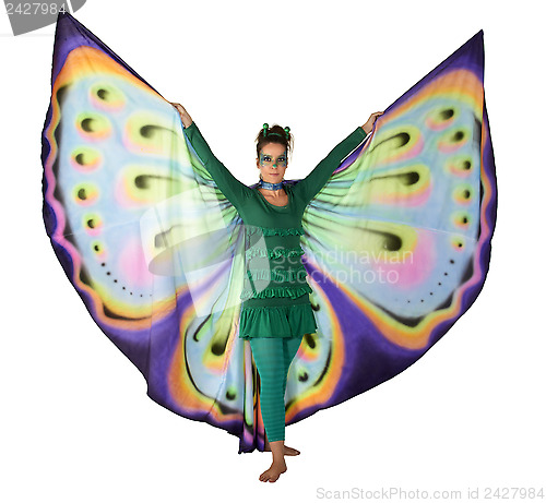 Image of dancing butterfly woman