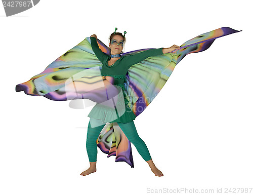 Image of dancing butterfly woman