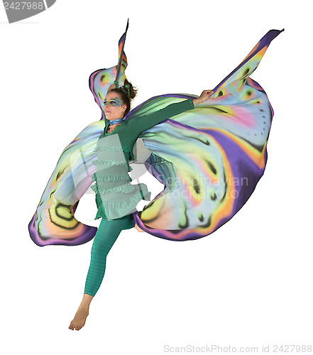 Image of dancing butterfly woman