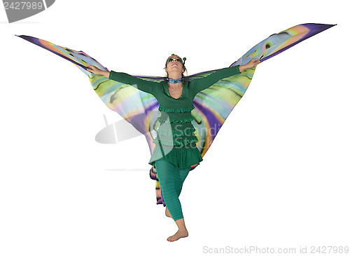 Image of dancing butterfly woman