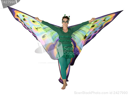 Image of dancing butterfly woman