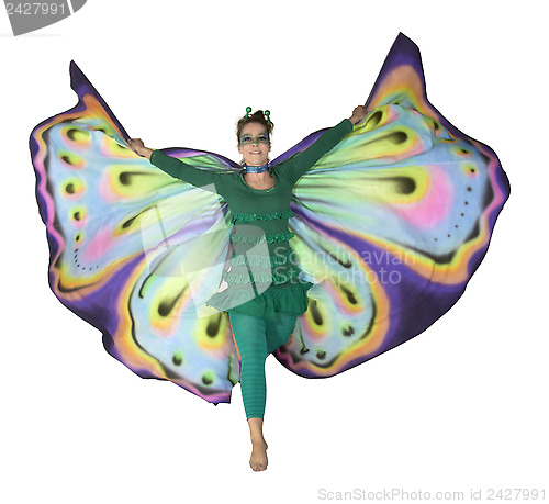 Image of dancing butterfly woman