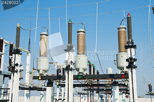 Image of part of high-voltage substation