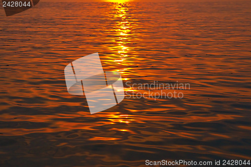 Image of sunset in ripple water