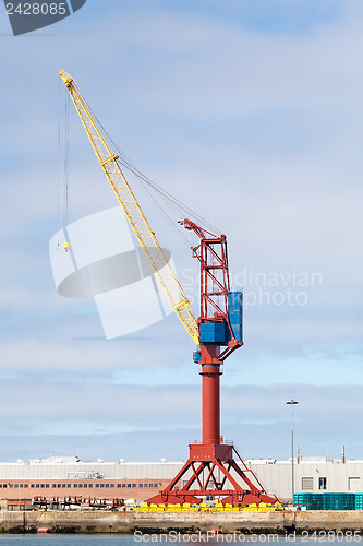 Image of Crane at a Cargo Dock