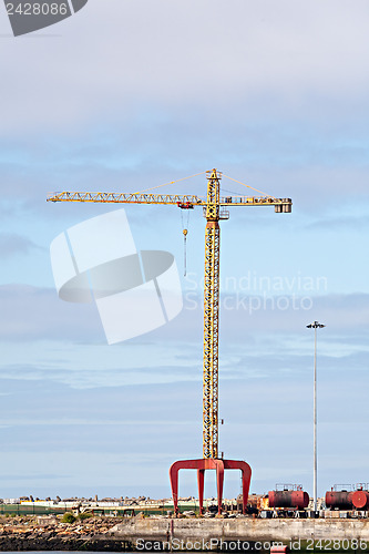 Image of Crane at a Cargo Dock