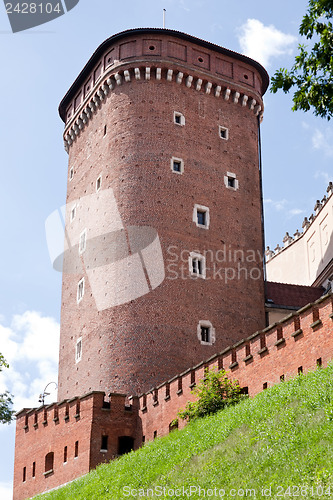 Image of Senatorska tower of Krakow castle