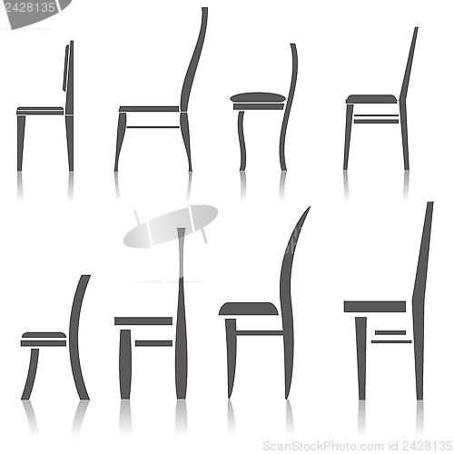 Image of set of silhouette chairs