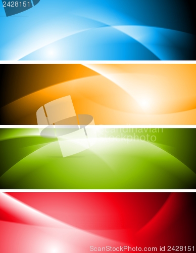 Image of Bright abstract vector waves banners