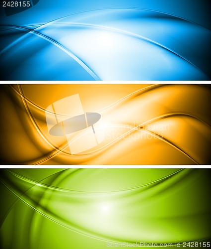 Image of Wavy vector banners design