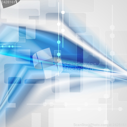 Image of Colourful blue tech design