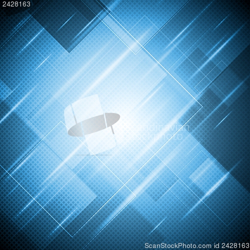 Image of Abstract blue shiny vector design
