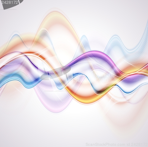 Image of Colourful waves vector background