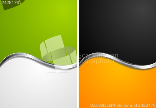 Image of Colourful elegant vector waves design