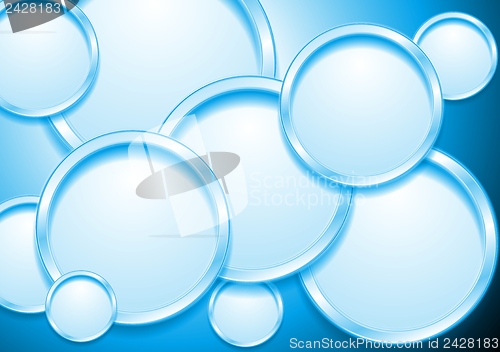 Image of Abstract vector design with 3d round shapes