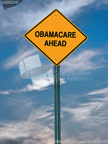 Image of obamacare ahead conceptual post