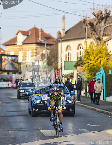 Image of The Cyclist Nicolas Roche- Paris Nice 2013 Prologue in Houilles