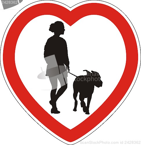Image of Symbol of space for walking dogs