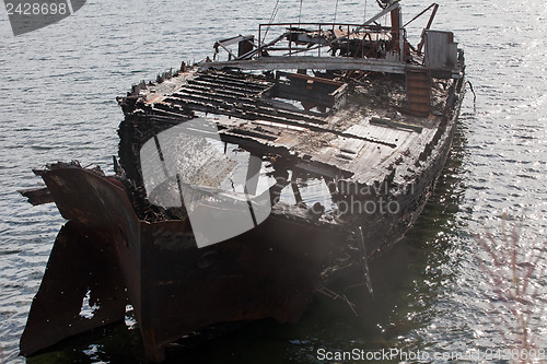 Image of deserted ship