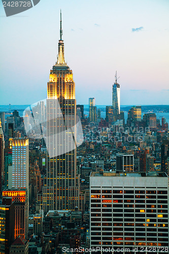 Image of New York City cityscape in the night