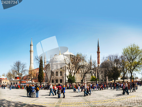 Image of Hagia Sophia in Istanbul, Turkey early in the morning