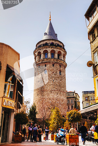 Image of Galata Tower (Christea Turris) in Istanbul, Turkey