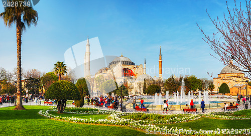 Image of Hagia Sophia in Istanbul, Turkey in the morning