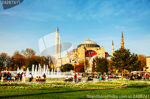 Image of Hagia Sophia in Istanbul, Turkey in the morning