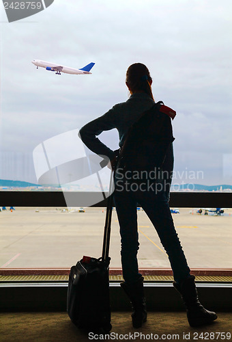 Image of Air passenger waiting for the flight